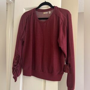 Zella Maroon Long Sleeve Top